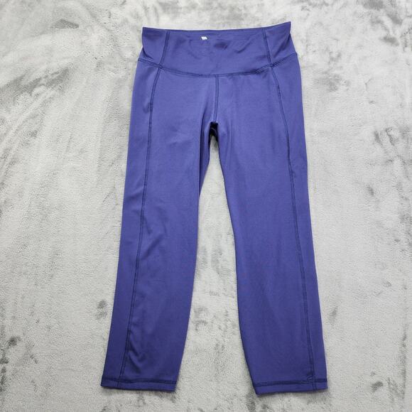 All In Motion Leggings Womens XL Purple High Rise Crop Capri Workout Gym Yoga - Picture 1 of 10